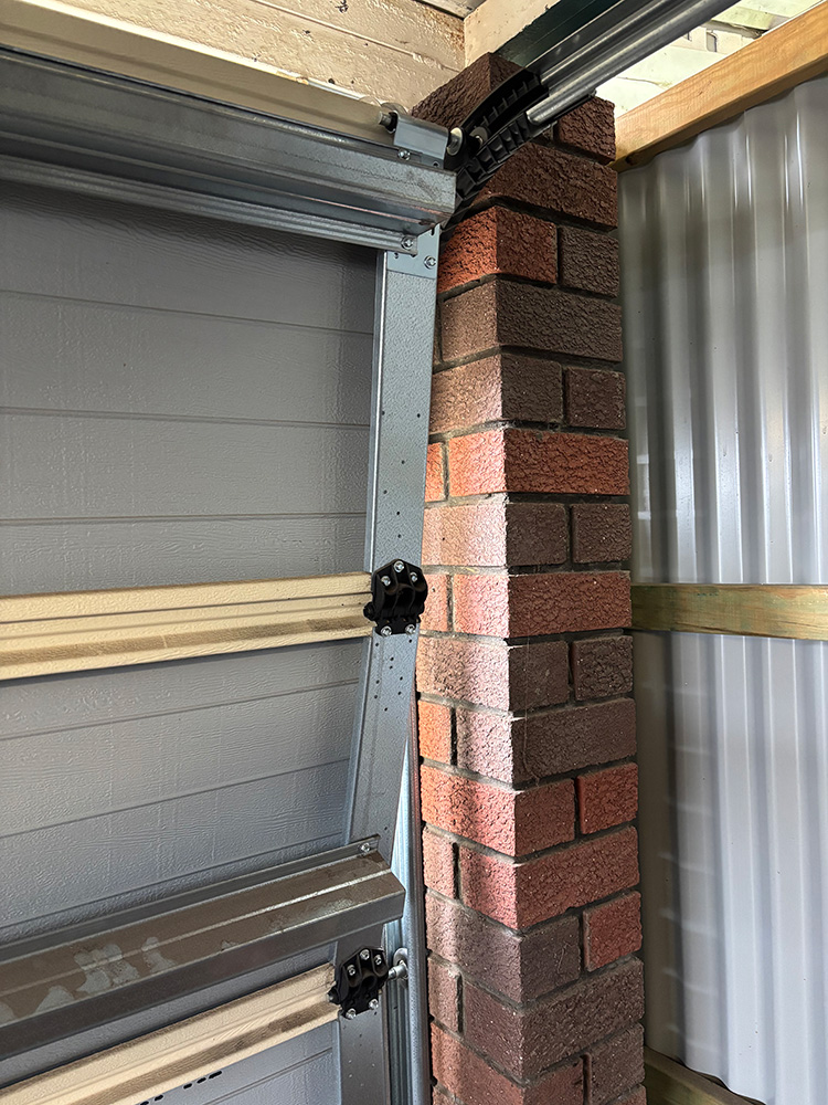 accident with garage doors damaged
